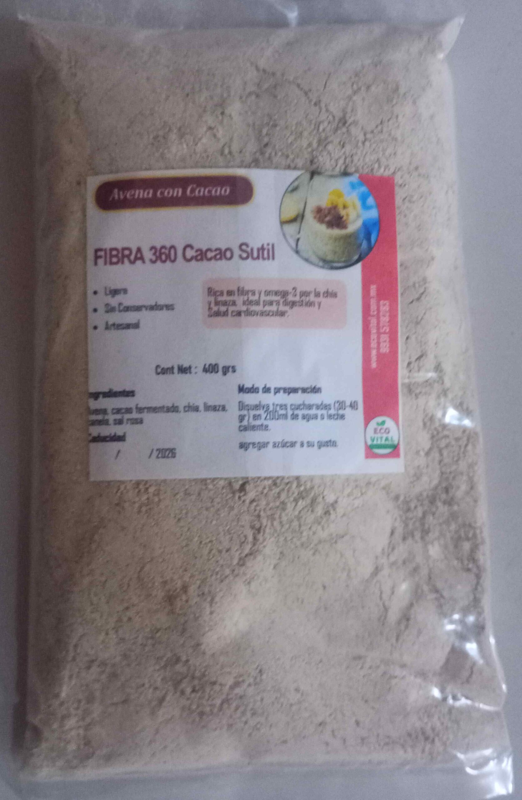 Fibra 360 con cacao